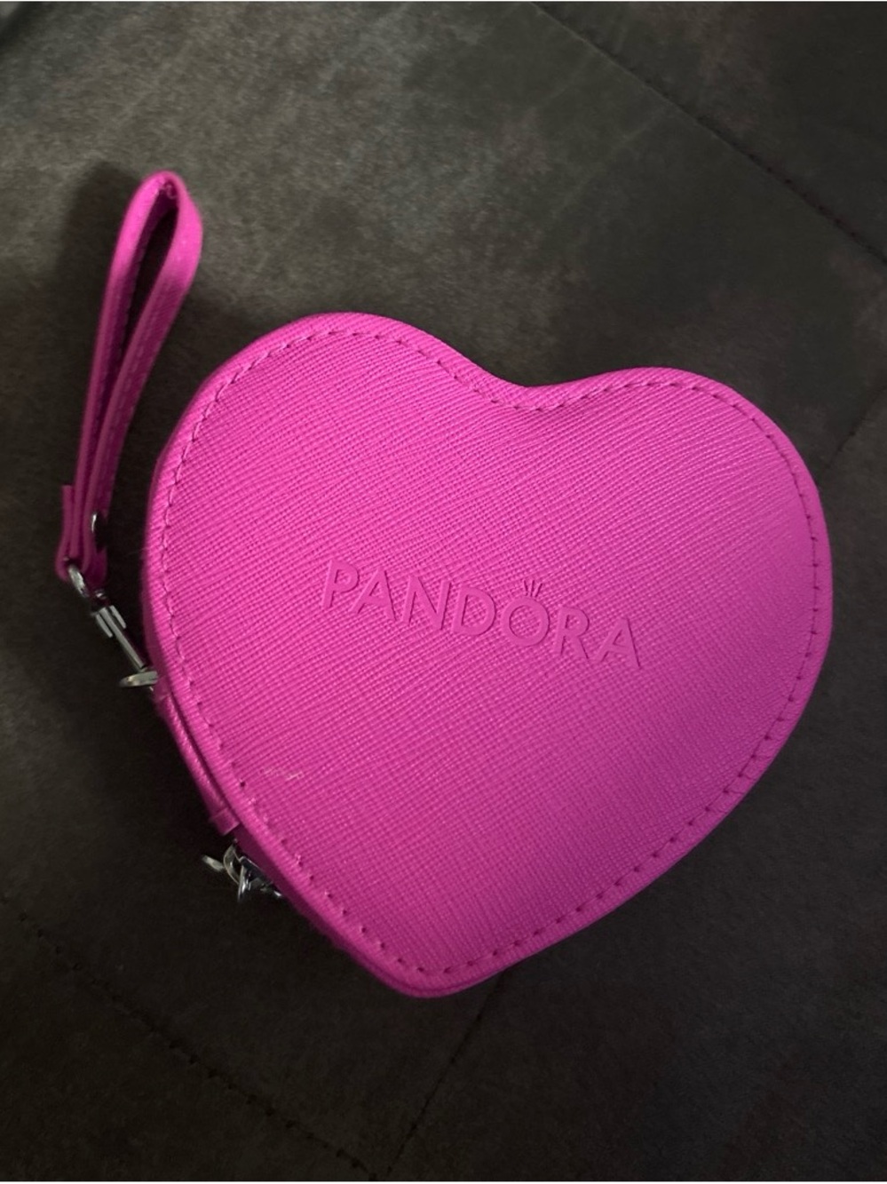 Pandora Heart-Shaped Pink Jewelry Case